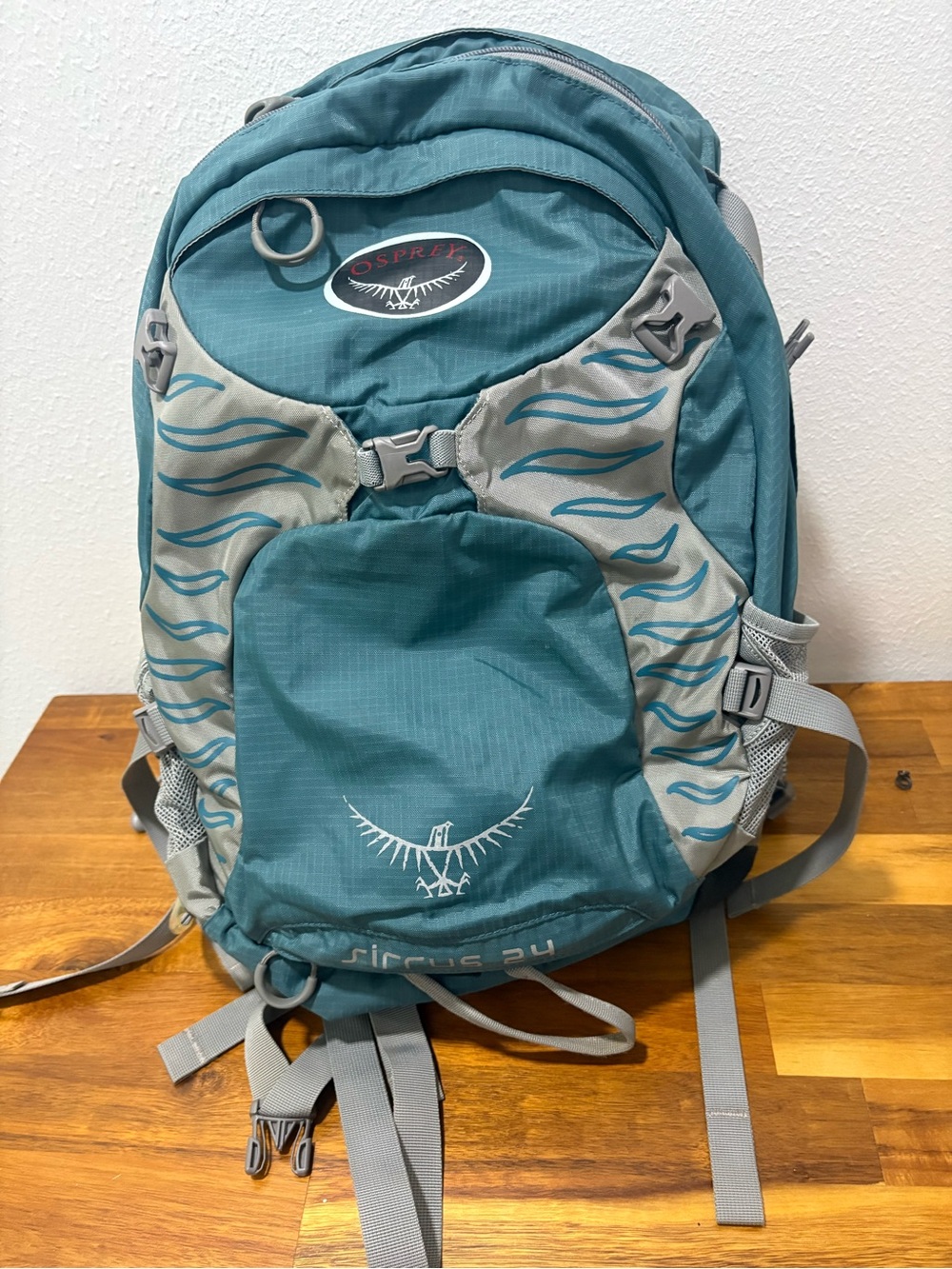 Osprey Sirrus 24  Teal and Gray Hiking Backpack